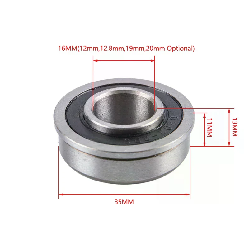 1pc High Quality F6202-2RS Flange ABEC-1 Deep Groove Garden Trolley Ball Seal Wheelbarrow Bearing