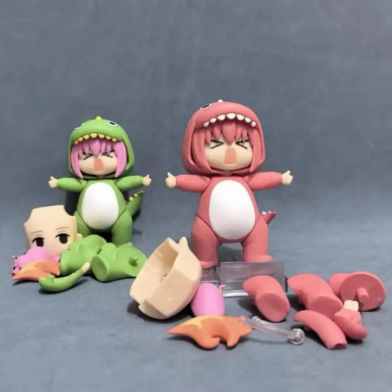 10cm Anime Lonely Rock Dinosaur Pochy Pink Green Pvc Action Figure Collection Statue Model Toys Doll Children'S Holiday Gifts