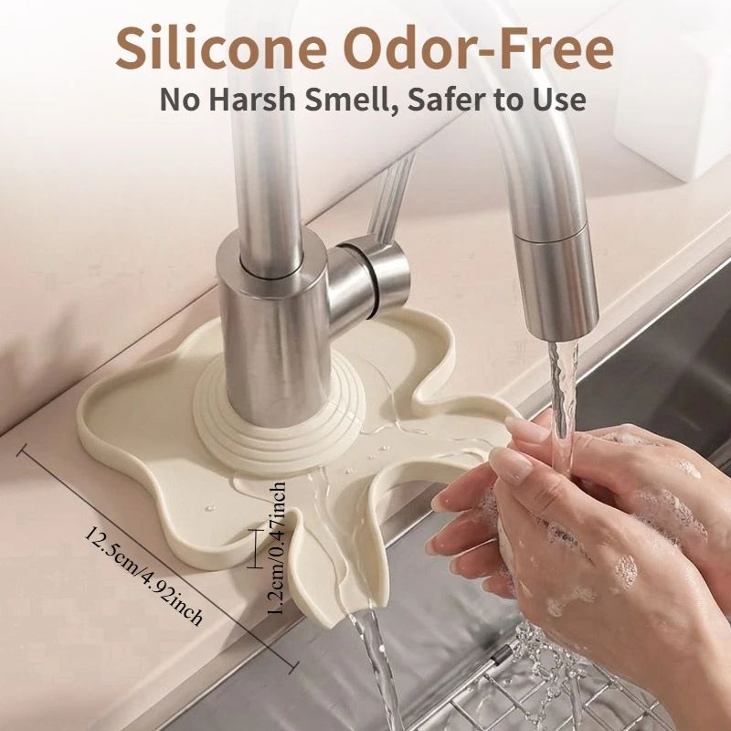 Faucet Drain Mat for Kitchen & Bathroom – Quick-Drying, Anti-Slip Sink Splash Guard & Countertop Protector