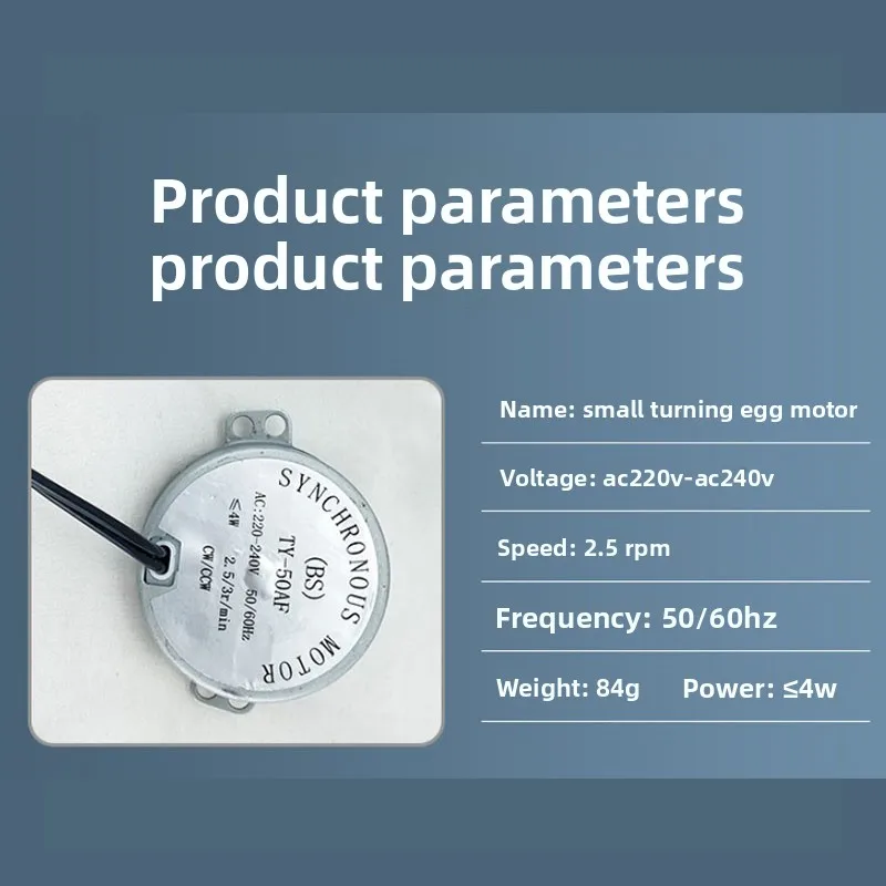 Egg Tunning Motor Power Engine 220V Automatic Egg Incubator Synchronous Motor