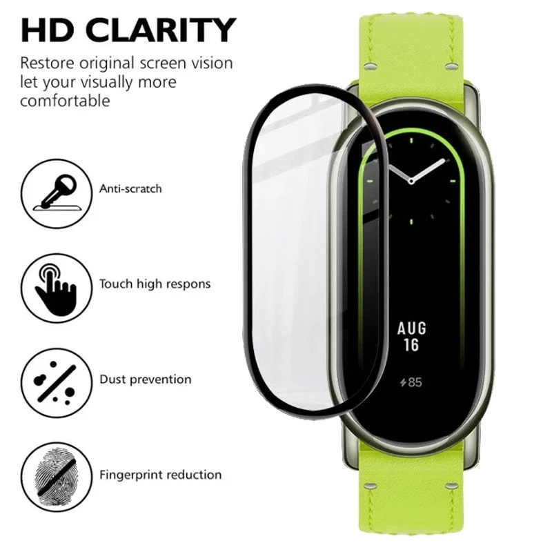 1-5PCS 9D Protective Film For Xiaomi Mi Band 10 9 8 Cover Screen Protector Accessories For Xiaomi Mi Band 10 9 8 Films Not Glass