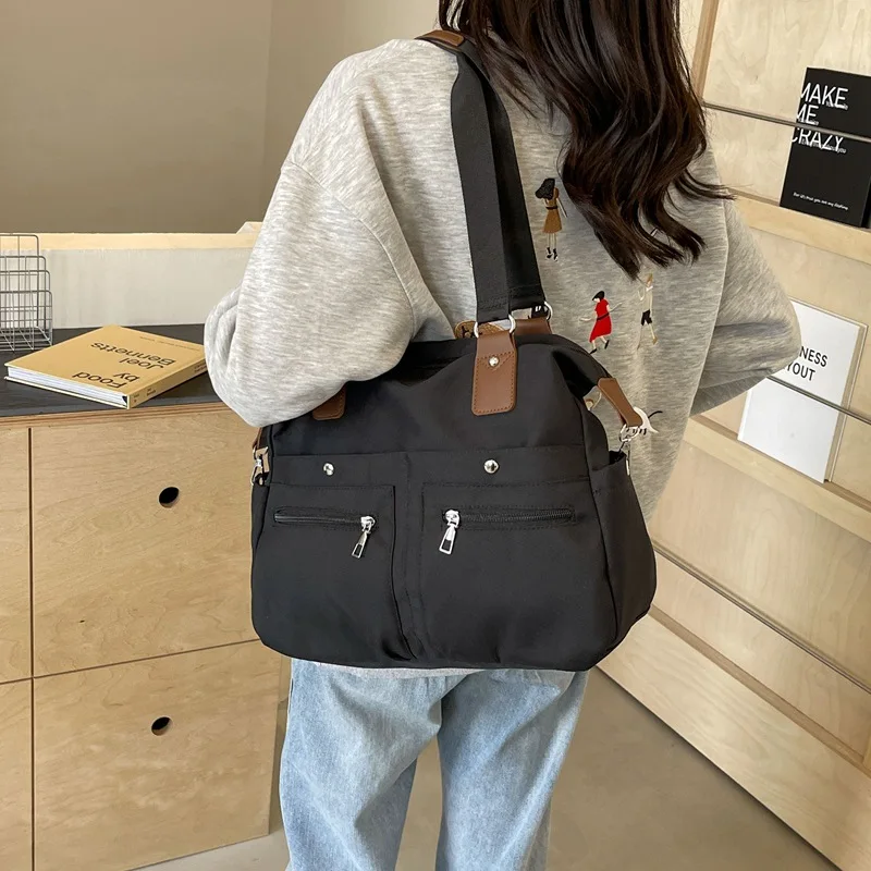 New Fashion Shoulder Tote Bag Women\'s Large Capacity Canvas Travel Bag Leisure Fitness Shoulder Crossbody Handbag