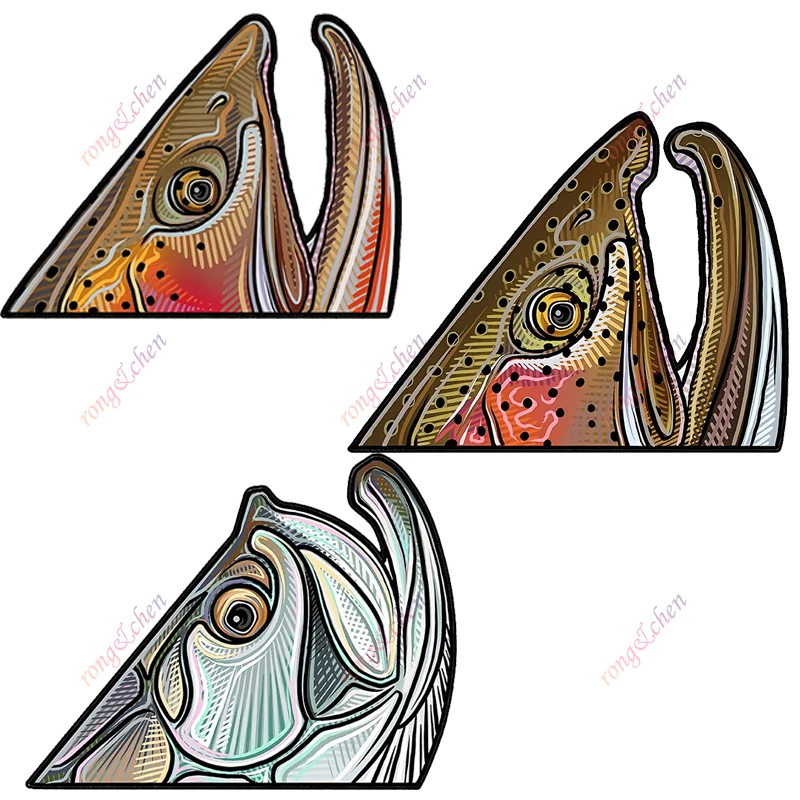 

Funny Car Sticker Bass Trout Fish for Car Motorcycle Racing Helmet Laptop Trunk Body Car Window Surfboard Waterproof PVC Decals