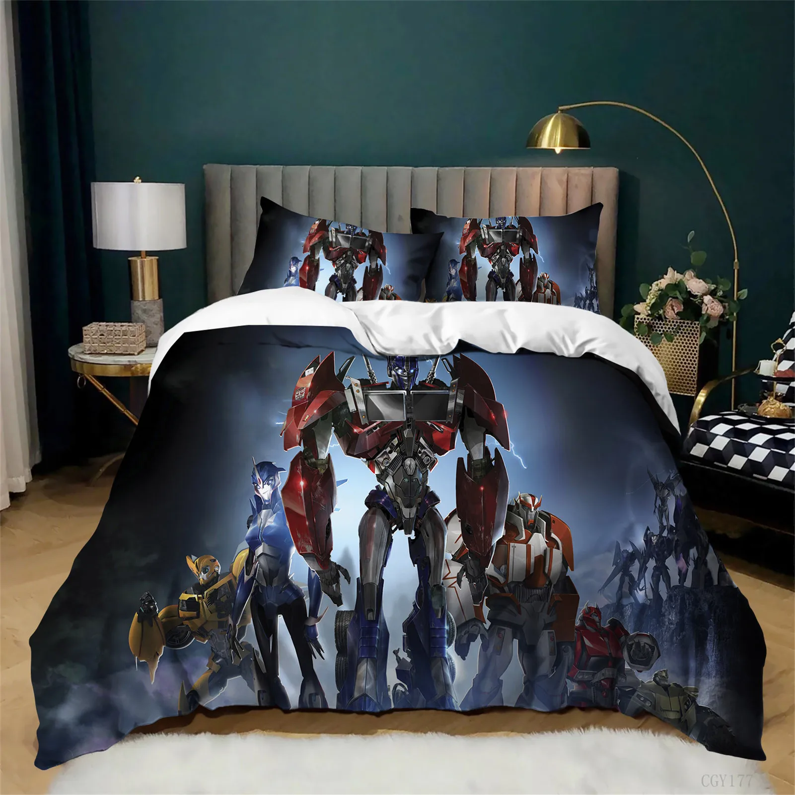 

Комплект постельного белья «Трансформеры»: 3 предмета, мягкий и удобный, с мультяшным рисунком, для детей
