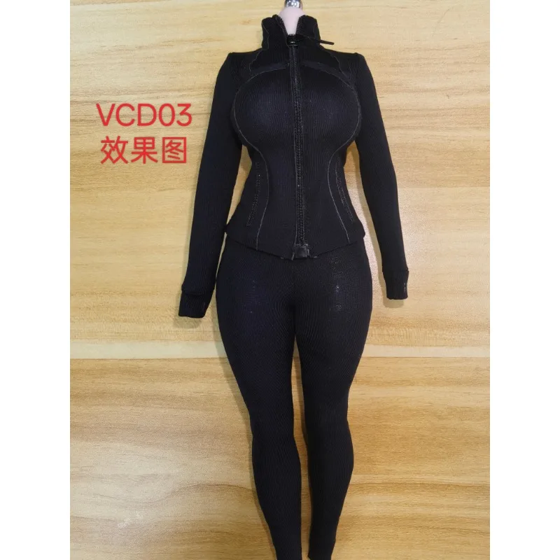 1/6 Maßstab, mehrfarbige Yoga-Hose für Frauen, figurbetont, dehnbar, Outfit für 12-Zoll-Actionfigur VCD01 VCD03 Körper – Detail 5