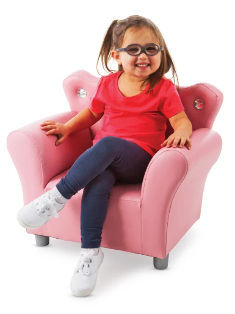 L Artificial leather children's crown backrest armchair (children's furniture, children's seats, sofas)