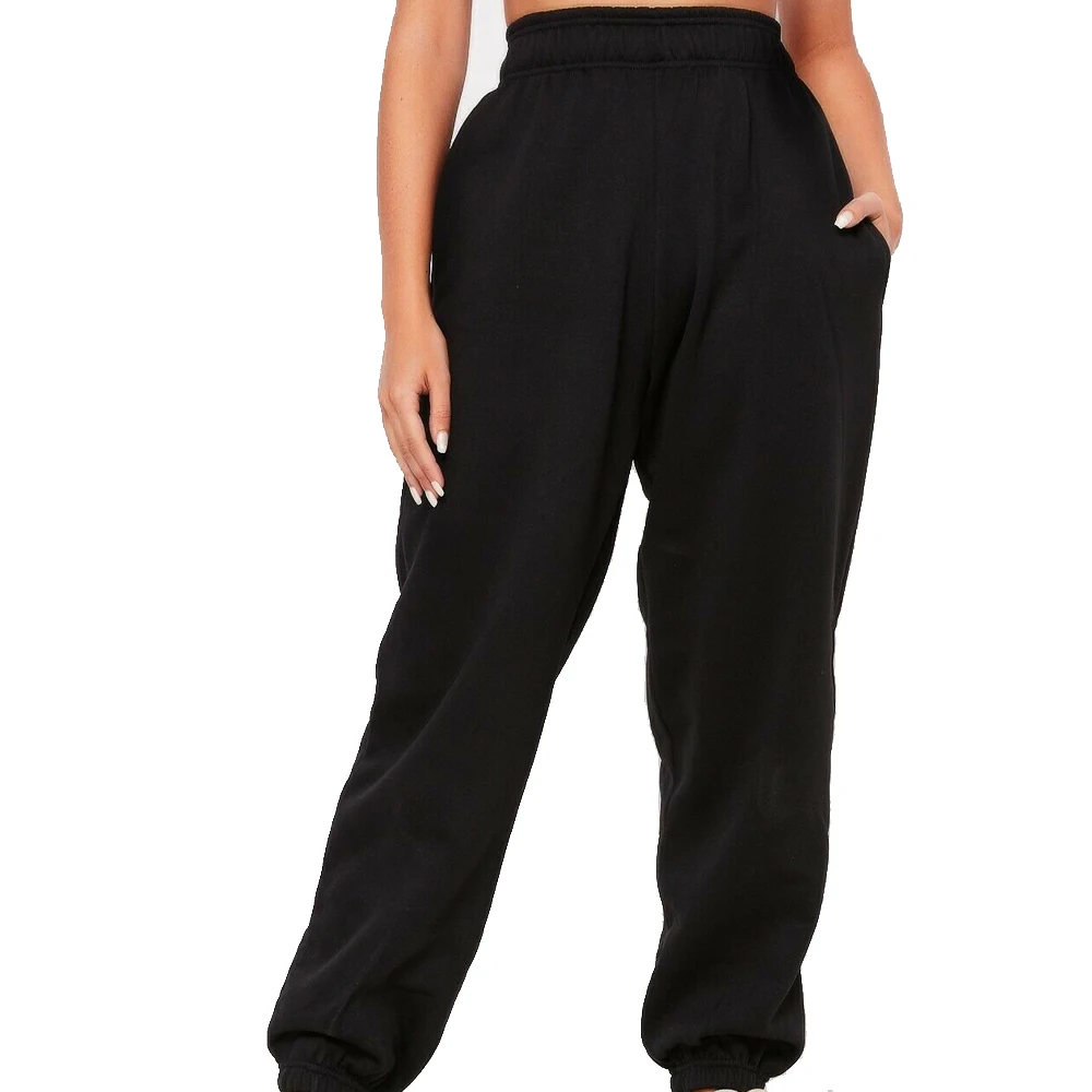 Ladies Casual Trousers Monochrome Long Breathable Sweat Absorbent Hip-Hop Dance Sports Pants