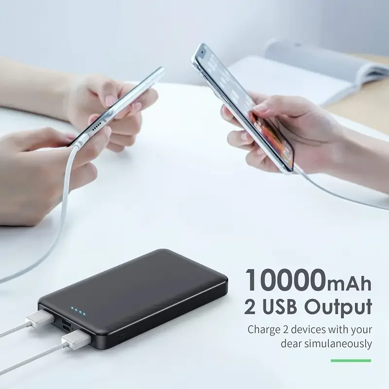 20000mAh Dual USB Port 5V 2A Fast Charger Power Bank Mini Portable External Battery Power For iPhone Samsung Xiaomi Huawei