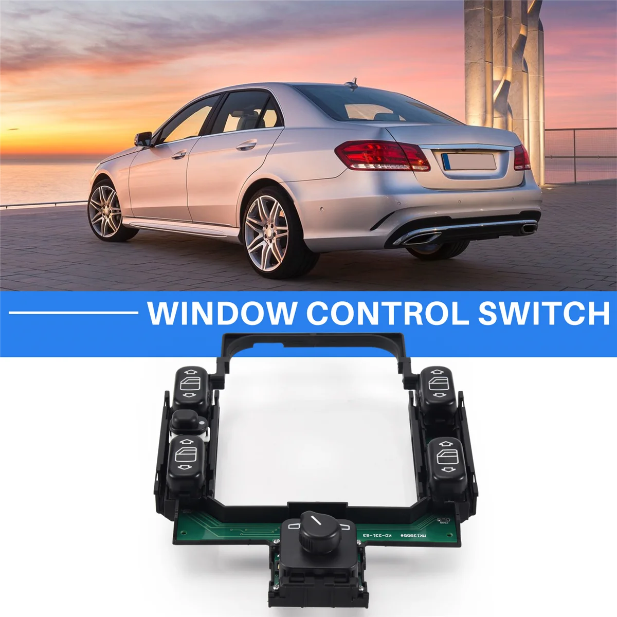 نافذة كهربائية رئيسية ومفتاح تبديل ، مناسب لمرسيدس بنز W210 ، W202 ، E320 ، E300 ، مرآة