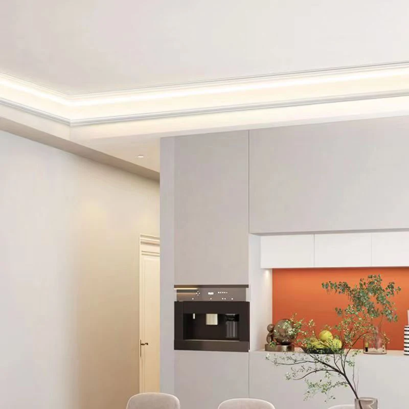 Ceiling Free Surface Mounted Aluminum Profile Linear Lamp Shaded Linear Light Ceiling Plaster Line Ceiling Linear Lighting