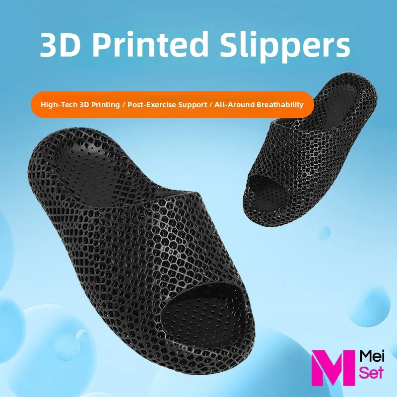 

Meise 3D Printed Slippers ex Summer Outdoor Anti-Slip Breathable Supportive Water-Resistant Home Indoor High-End Couple S...