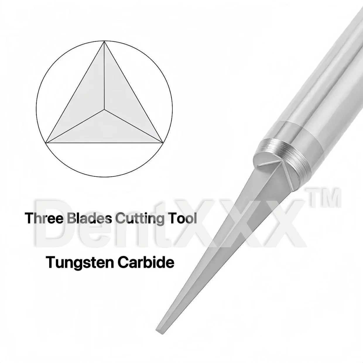 Buy 5 Get 2 Free Tungsten Carbide Bur Orthodontic Retainer Cutting Tungsten Steel Bur HP2.35mm Three Blades Bur