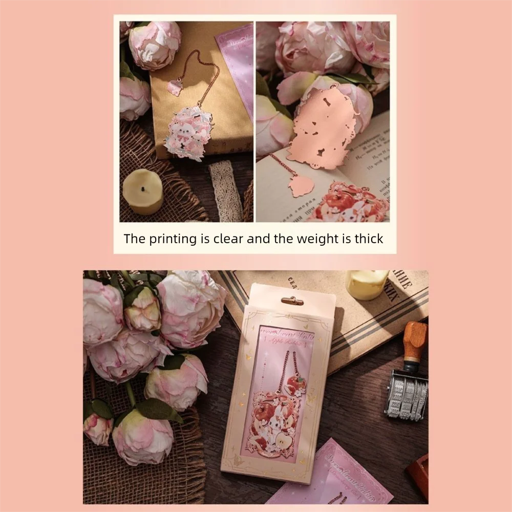 Exquisite Cute Cat/Rabbit/Bear Metal Bookmark Hollow Portable Pagination Mark Reading Book Clip Student