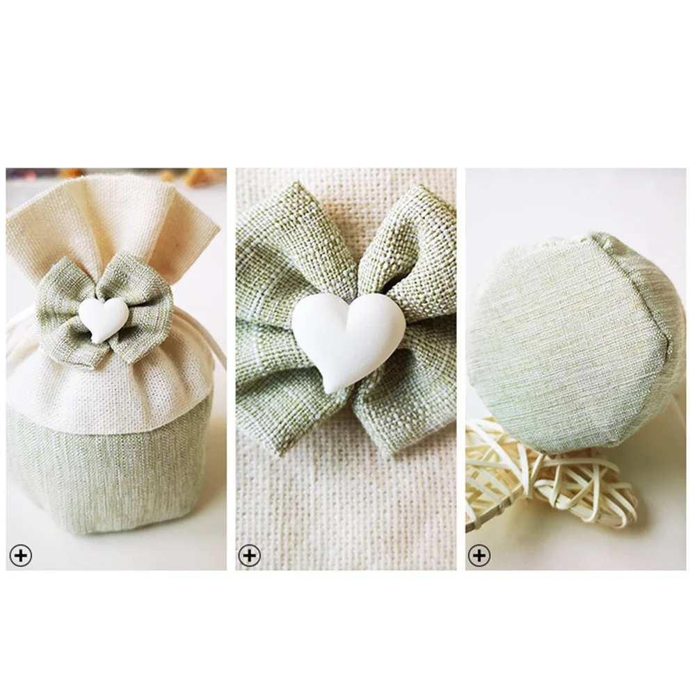 

5Pcs Thickened Cloth Drawstring Gift Bags Durable Linen Pouches for Wedding Favor Candy Jewelry Storage Organizer