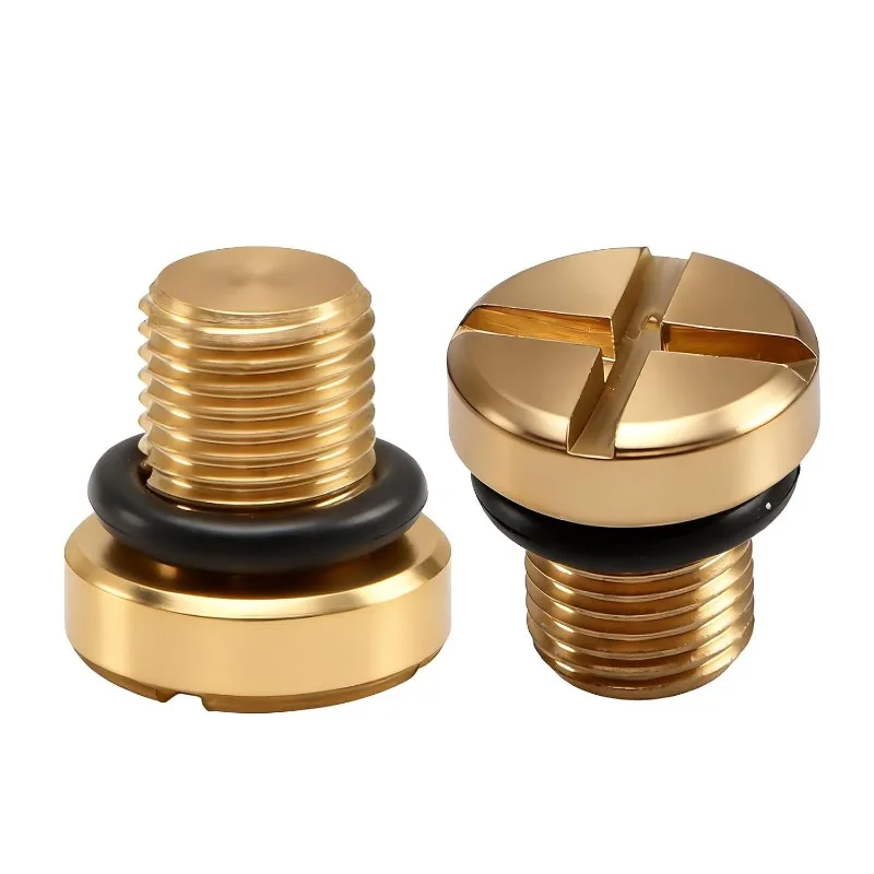 

2PCS Brass Radiator Coolant Expansion Tank Bleeder Screws Coolant Air Bleeder Screws For BMW Dodge Chrysler 17111712788