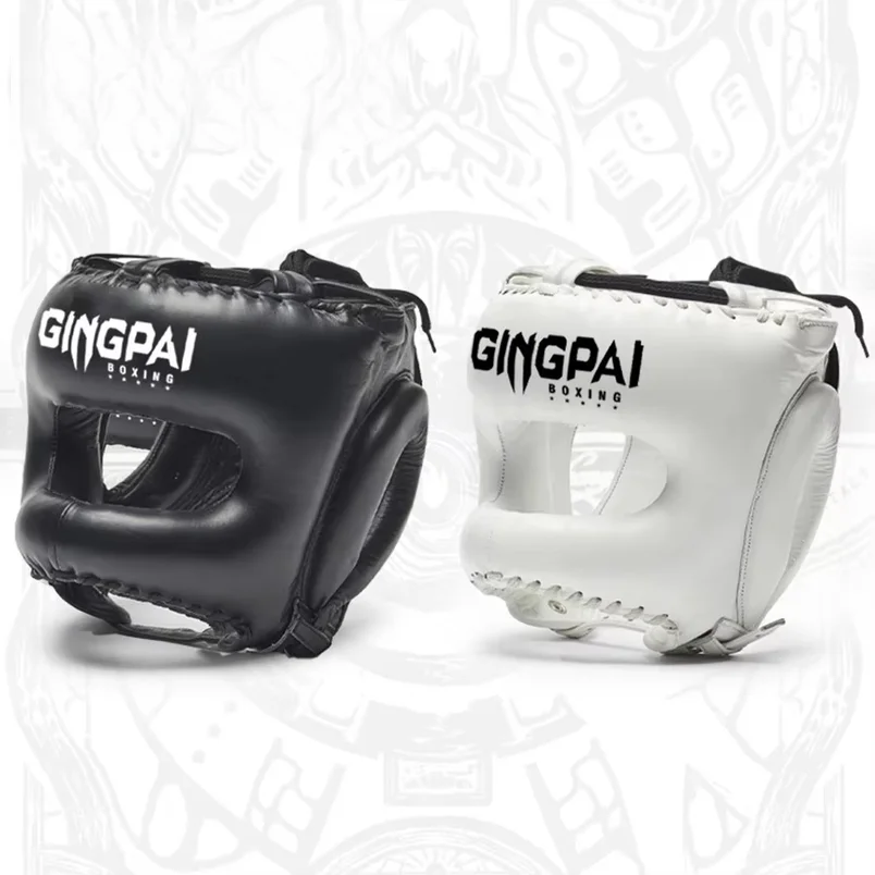 Professional Adult Men Women Kick Boxing Sanda MMA Helmet Full Protection to Protect Nose Free Combat Beam Full-face Head Gear