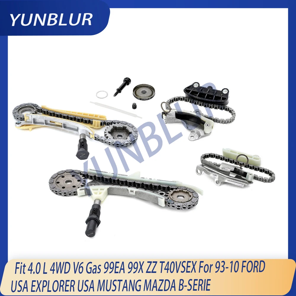 Engine Parts Timing Chain Kit Fit 4.0 L 4WD V6 Gas 99EA 99X ZZ T40VSEX For 93-10 FORD EXPLORER MUSTANG MAZDA B-SERIE