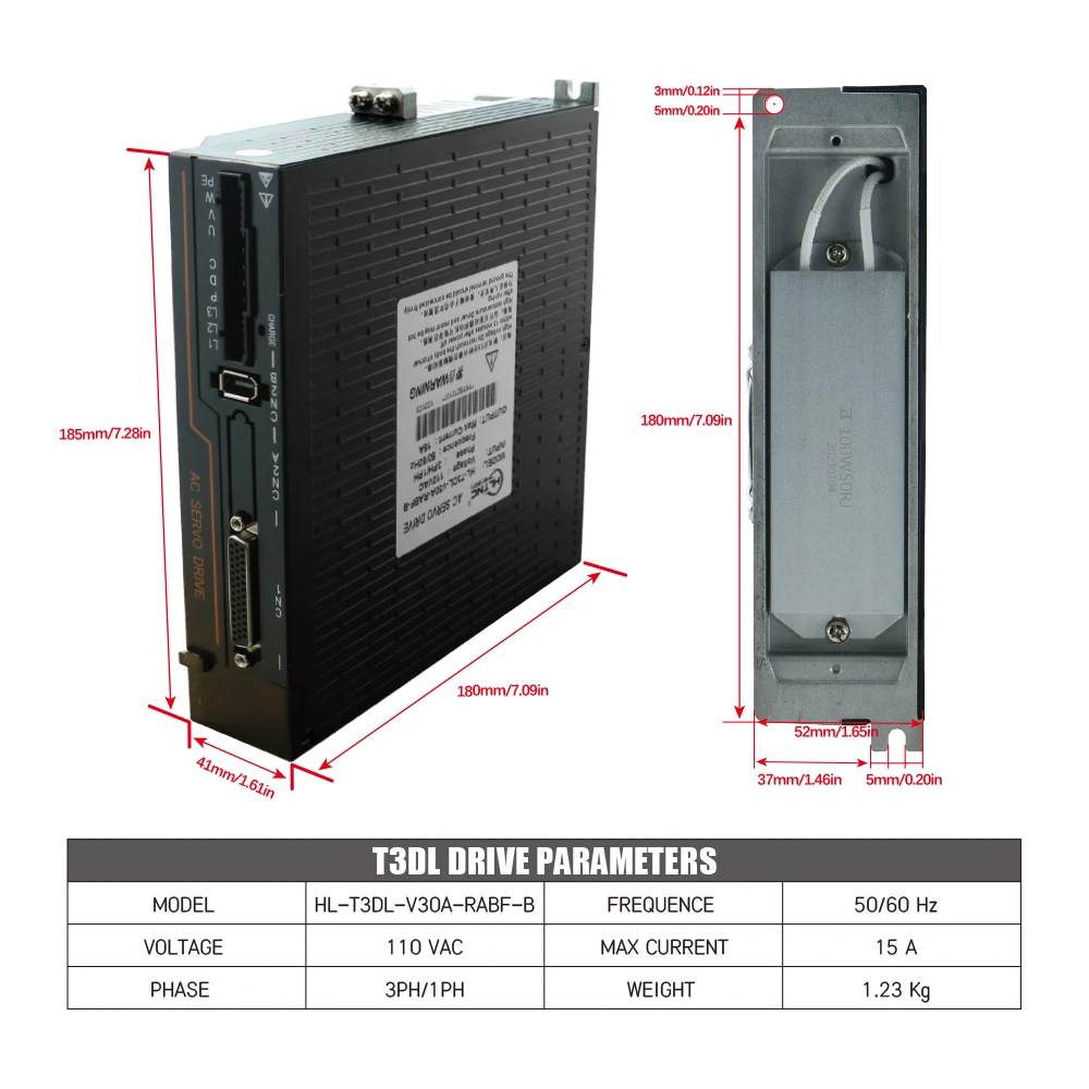 17 Bit Absolute Servo Motor 1kw 750w With RS485 80 Flange  AC 110v 220V Servo Driver High Accuracy Magnetic Servo 3000-6000RPM