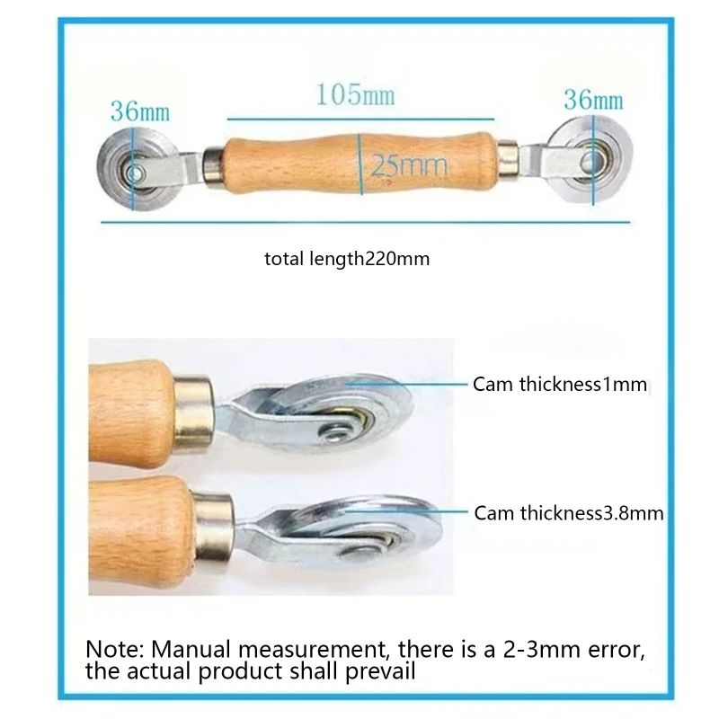 Screen Tool Window Screen Spline Roller Tool with Wooden Handle Mesh Screen Door Repair Kit Length 22cm/8.7in DropShipping