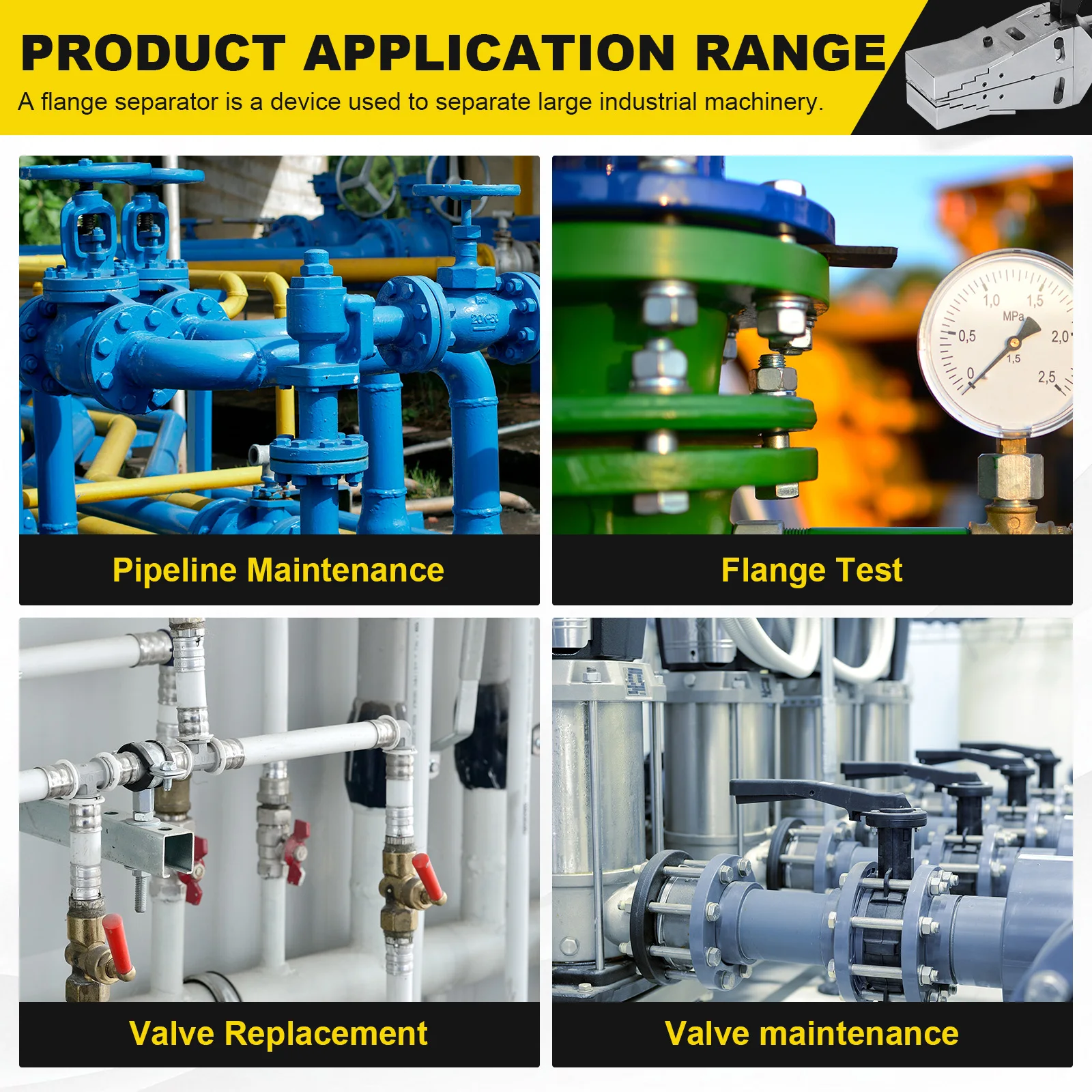 

Ручной гидравлический разжим для фланцев 14T, противоскользящий, для пожаротушения и демонтажа, ударопрочный, для ремонта и замены трубопроводов