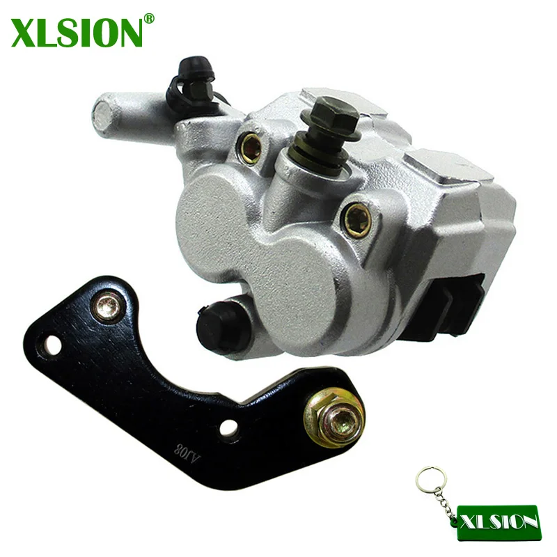 XLSION Twin Piston Front Brake Caliper + 51mm Mounting Bracket For Chinese Pit Bike DNM Hornet Marzocchi Shiver Style Forks