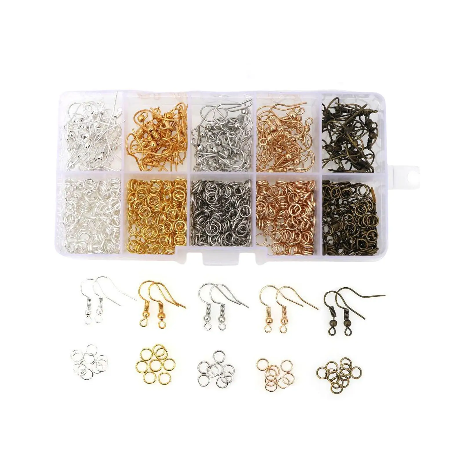 Earring Hooks DIY Earring Findings Ear Wires Fish Hooks for Jewelry Making Bead Dangles