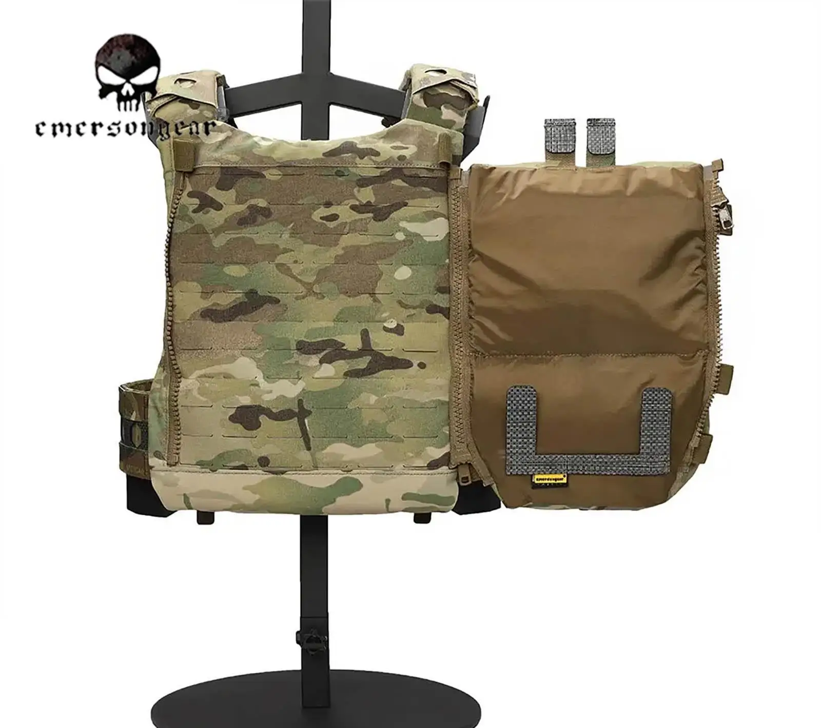 Emersongear EM9649 FRO V5 Plate Carrier Back Panel Nylon Dual Pouch Vest Backpack Attachment For Shooting