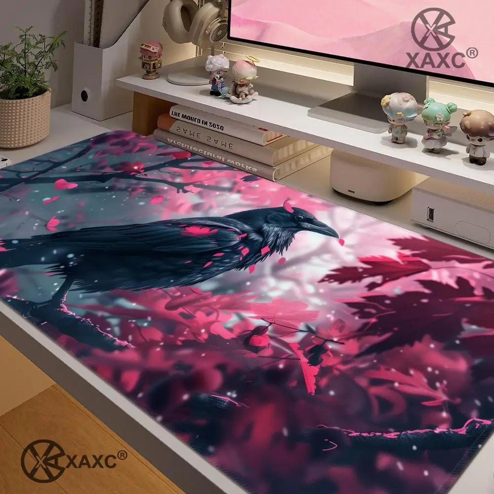 

Crow Mouse Pad large keyboard mouse desk pad non-slip rubber gaming mouse pad laptop mouse carpet