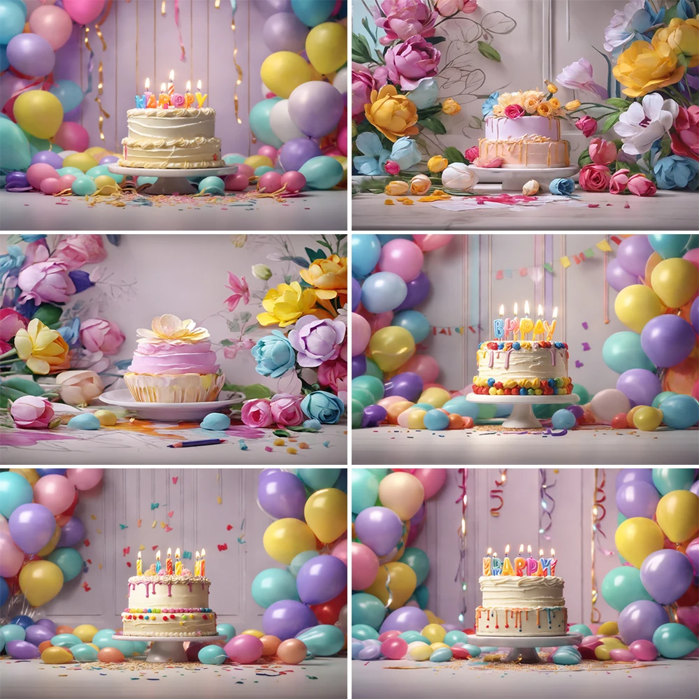 

Baby Cake Smash 1st Birthday Party Background Balloon Door Decor Wedding Photography Backdrop Newborn Photo Portrait Studio