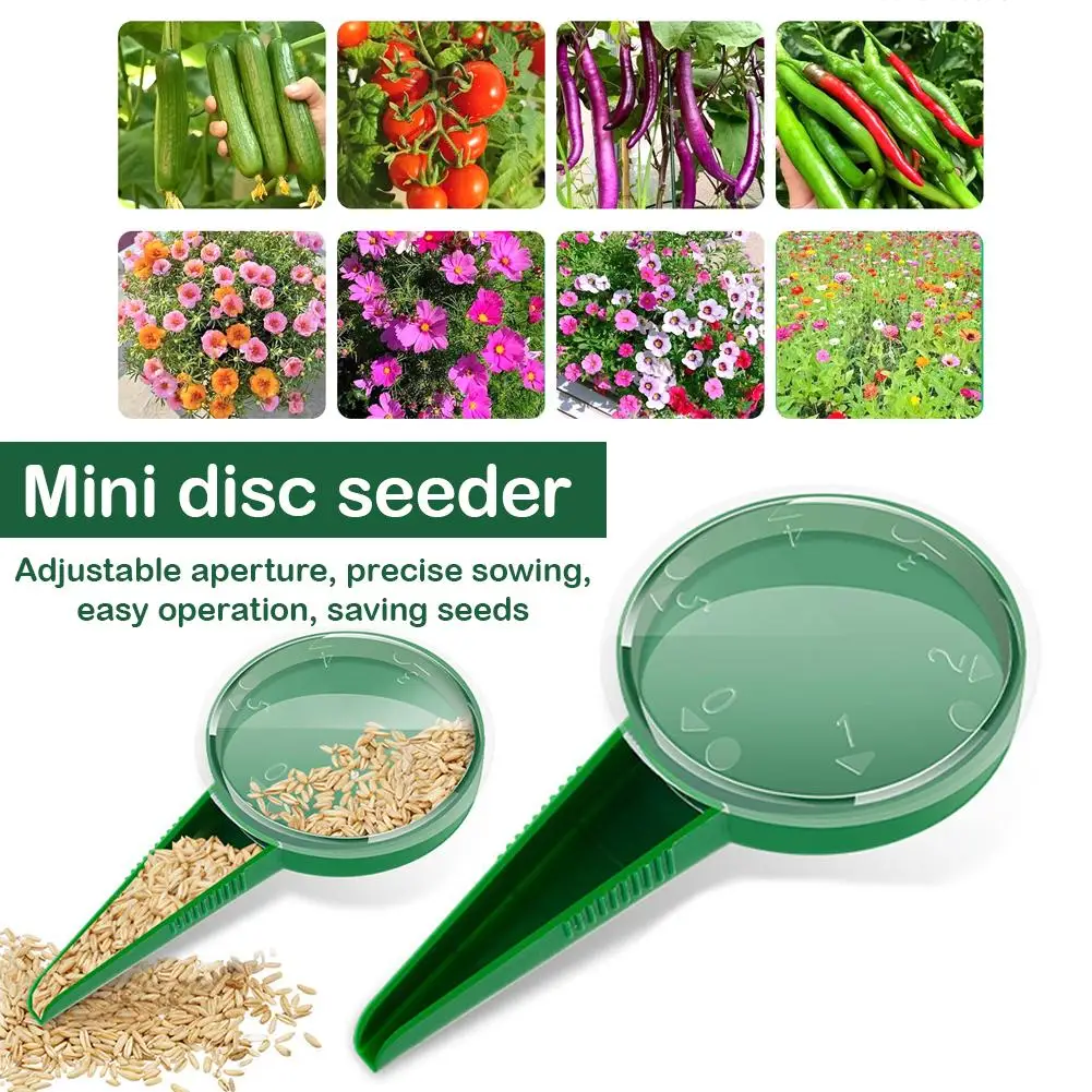 1/2/3/4/5/10PCS Compact Garden Seed Dispenser Mini Hand Seeder, Adjustable Sowing Speed Switch for Customized Planting