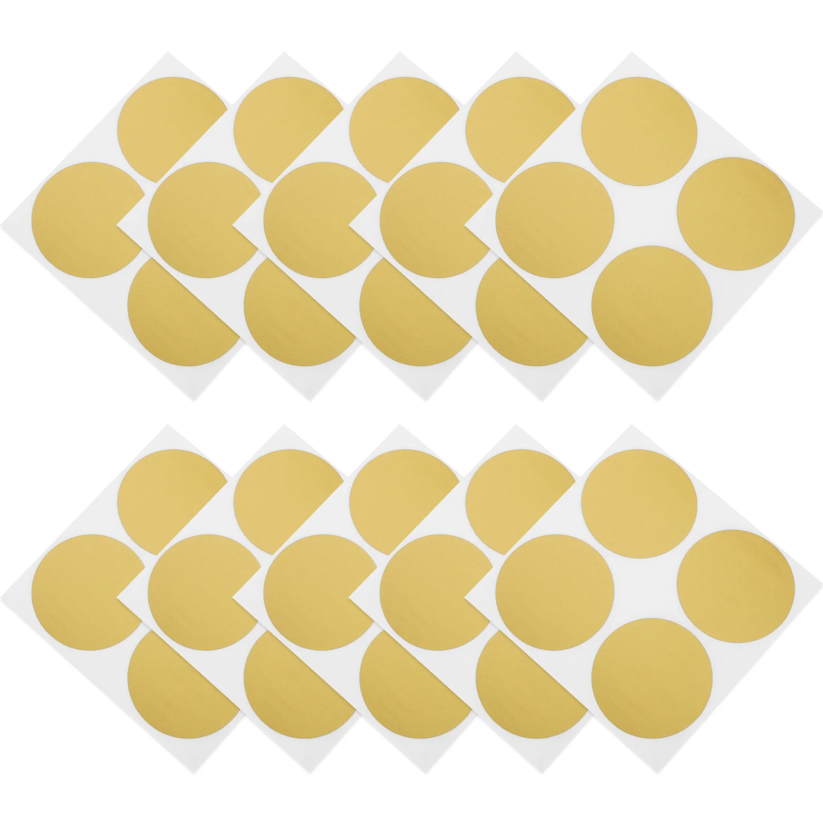 50 Pcs DIY Scratch off Stickers Gold Birthday Game Props for Reward Programs Labels Seal Round