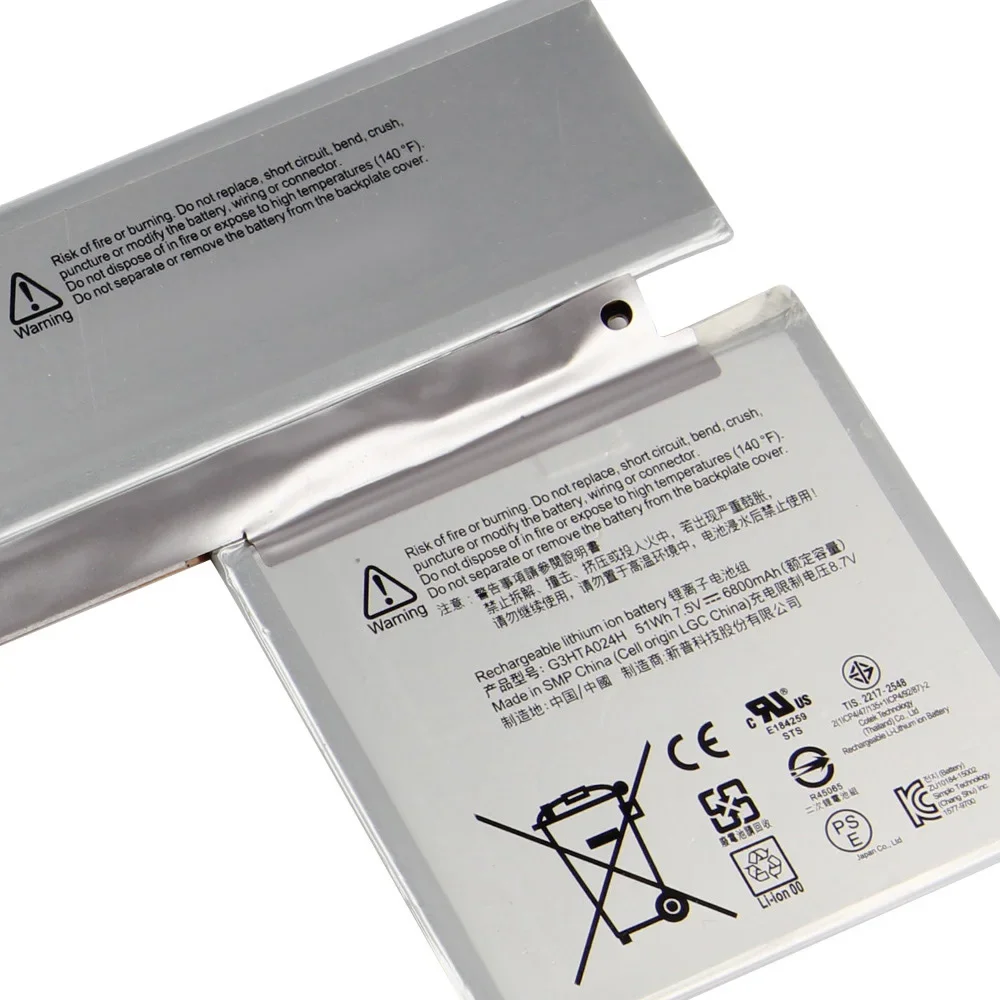 Replacement Battery 6800mAh G3HTA024H G3HTA023H For Microsoft Surface BOOK Rechargeable Batteries