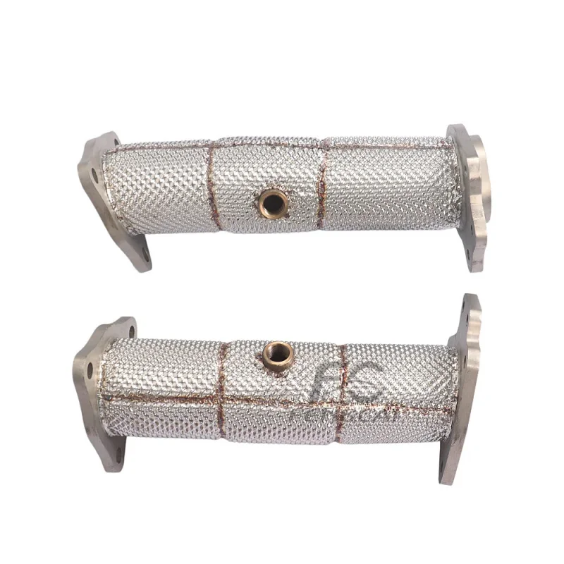 High-flow Stainless Steel Downpipe Exhaust for AUDI A4 A5 B8 1.8T 2.0T 2007-2015 Catalytic Converter Heat Shield 3-Year Warranty