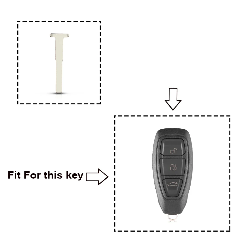 KEYYOU nuovo Arrivel Smart Car Key Blade inserto vuoto per Ford Mondeo vincitore Kuga Fiesta Focus inserto remoto in titanio lama piccola