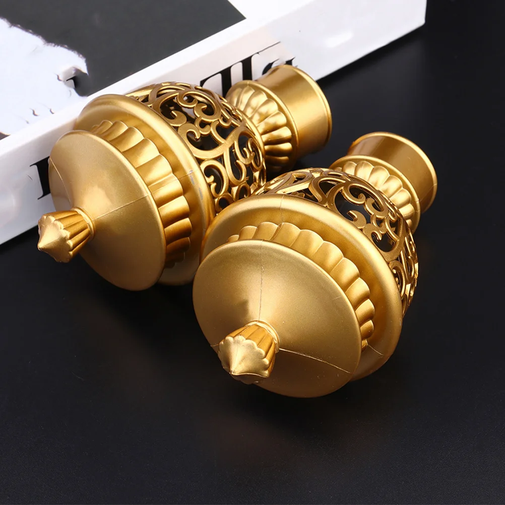 

10Pcs Decorative Curtain Rod Finials European Style Roman Drape Rod Caps Window Treatment Accessories C Curtains Supplies