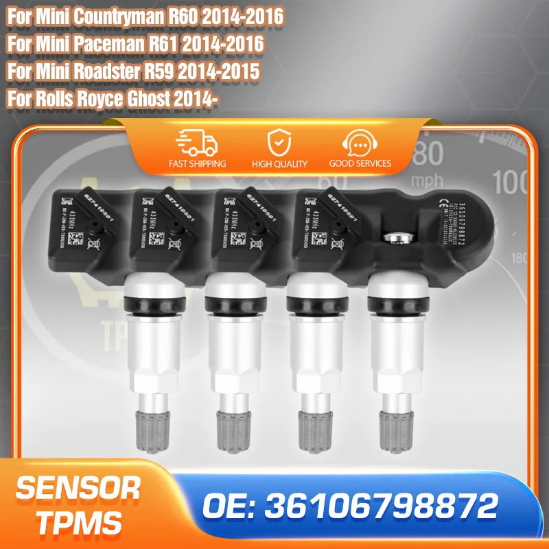 

TPMS Sensor 36106798872 For Mini R57 R58 R59 Mini R60 R61 2014-2016 Rolls Royce Ghost Dawn Wraith Tire Pressure Monitor Sensor