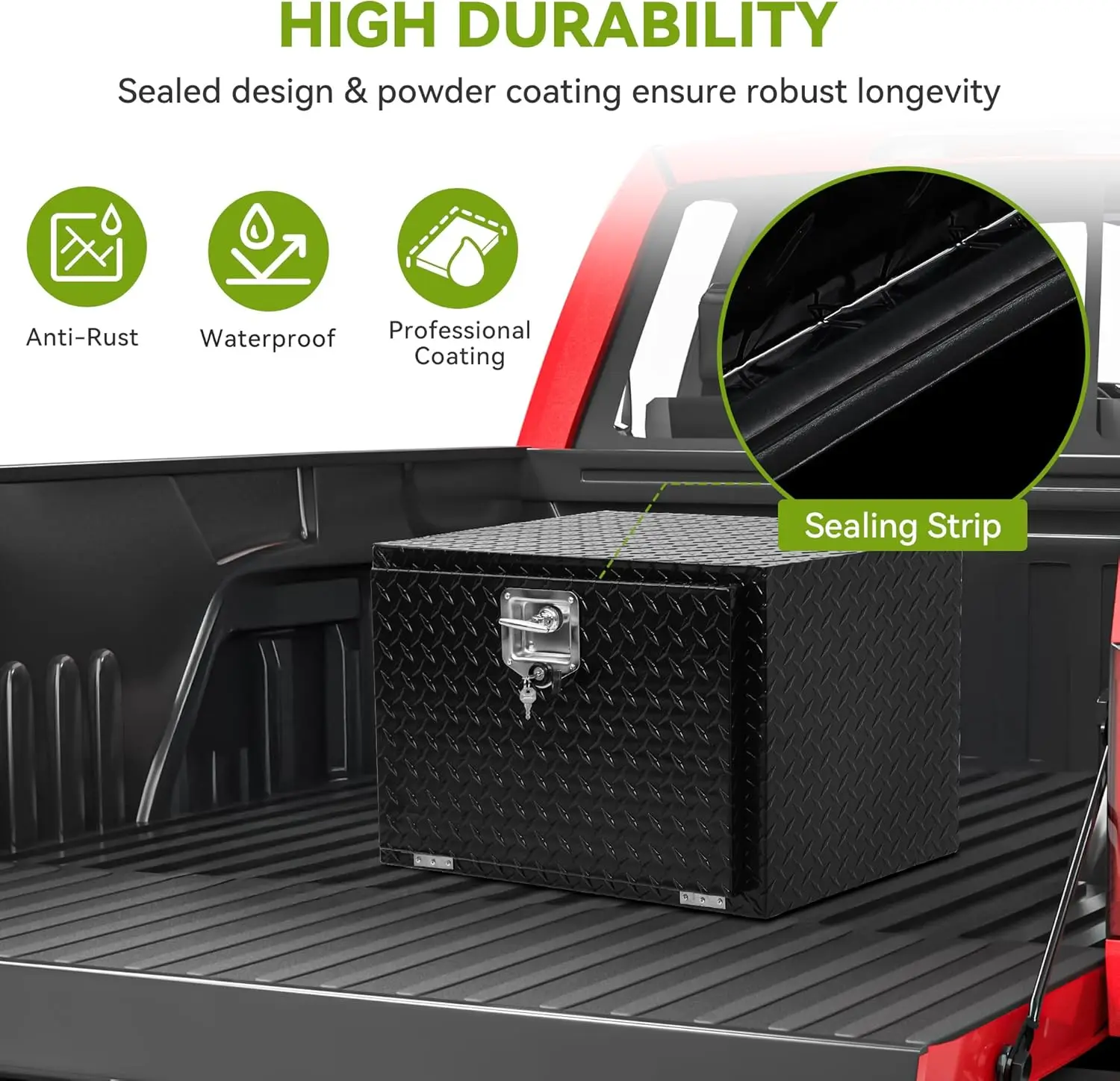 صناديق أدوات تحت الجسم مقاس 24 بوصة، منظم صندوق أدوات لوحة ألماس من الألومنيوم شديد التحمل، صندوق تخزين الصدر المقاوم للماء · شعبية جديدة #4