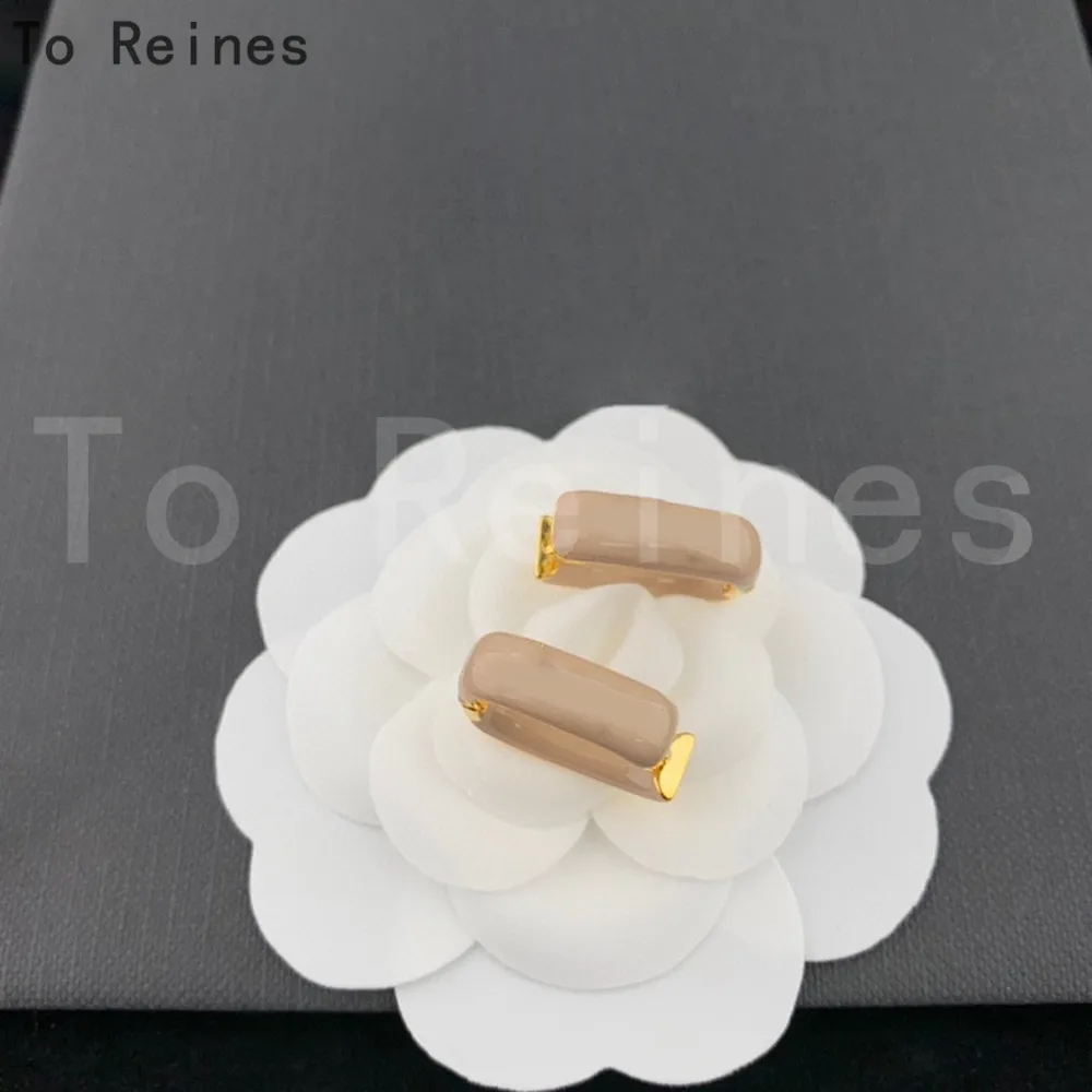 To Reines 2024 Square Geometric Earrings For Women Rectangular Gold Color Metal Eardrop Trendy Jewelry Gifts Multi-color Option