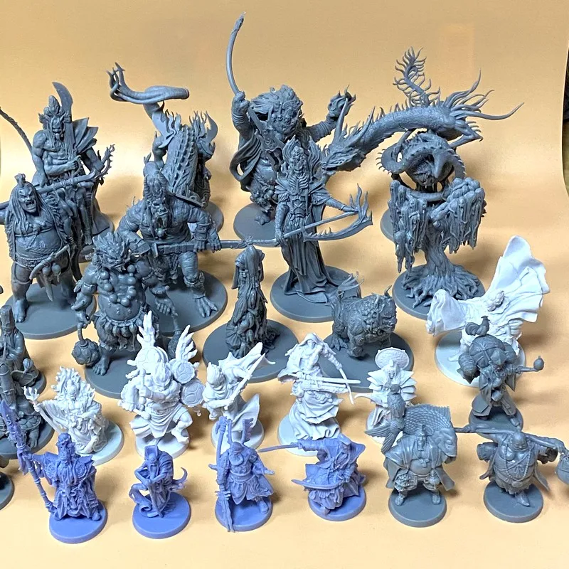 Lot Lucky Gods Kami River Fire Dragon Oni Of  Plague Japanese Samurai Fantasy Rising Sun Board Game Miniatures Kickstarter TRPG