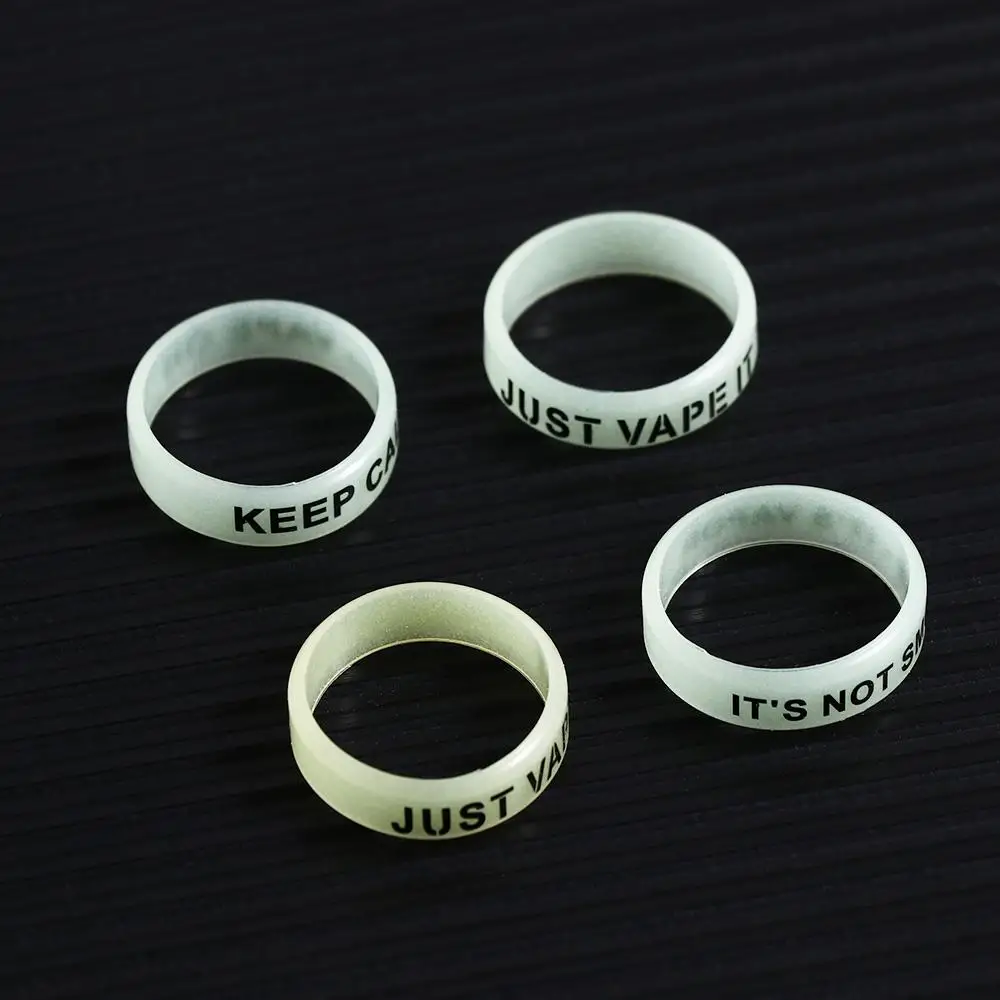 10Pcs Luminous Ring Fishing Rod Handle Protective Case Anti-skid Ring Silicone Ring Rod Stop Ring O-ring Fishing Accessories