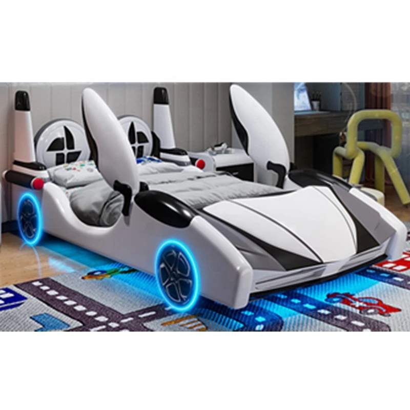 Modern Bedroom Furniture Wooden Frame Kids Car Bed Children Double Car Bed Kid Racing Car Bed