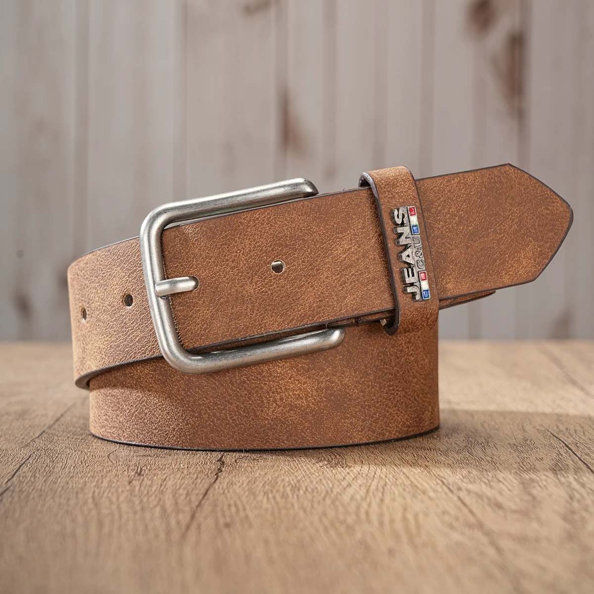 1pc Casual PU Belt - Suitable for Both Men and Women, with a Simple and Retro Design, Perfect for Daily Wear