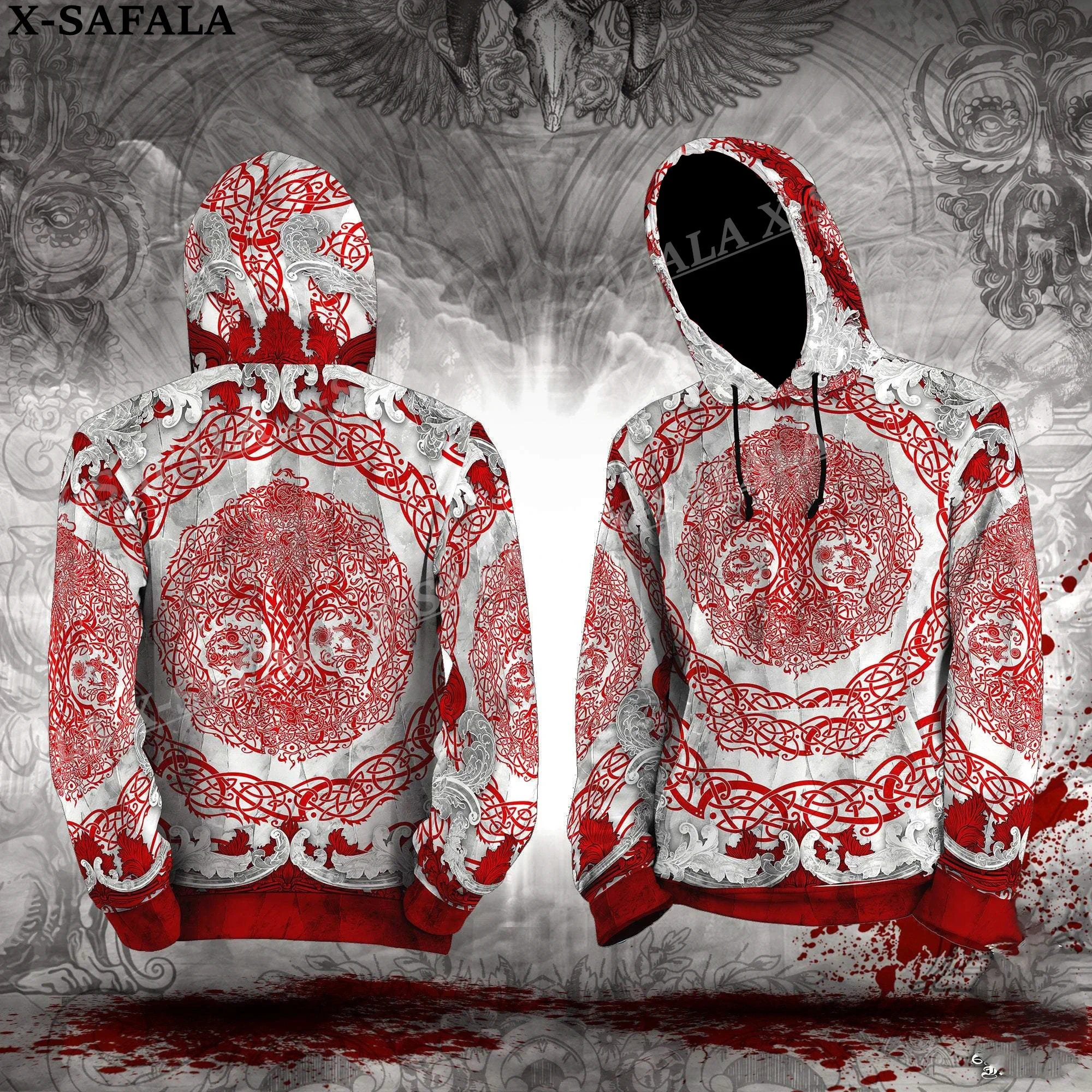 Yggdrasil Viking Norse Tree Of Life 3D Print Hoodie Man Female Pullover Sweatshirt Hooded Jacket Jersey Coat Tracksuits-3