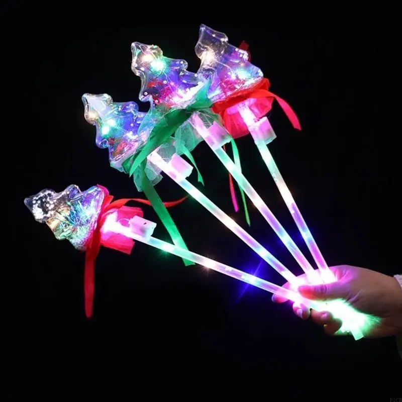 F1CB 10pcs Light Up Toy Christmas Party Props Flashing Wand Flea Market Product