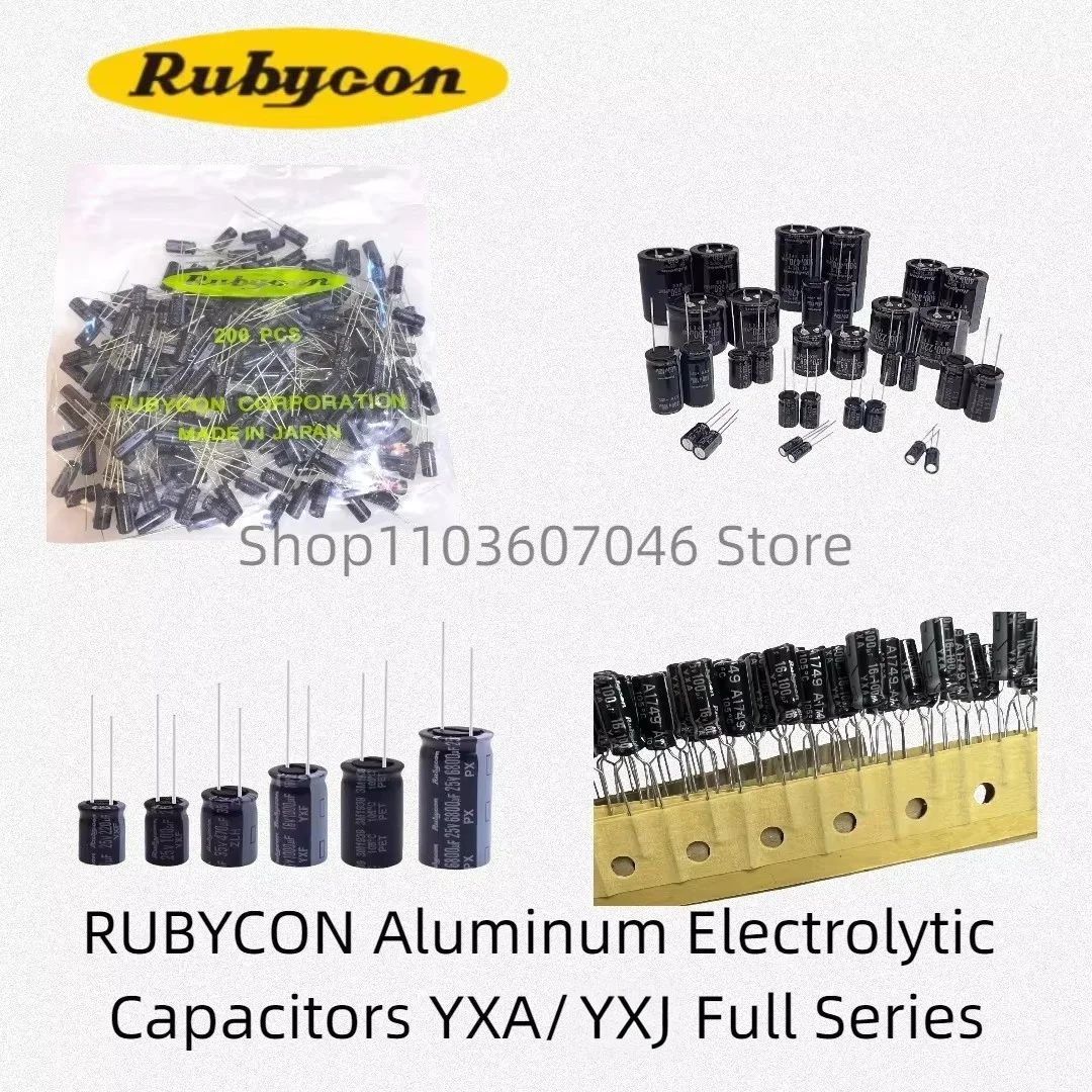 10pcs Rubycon YXJ Series 105°C 16V 100UF-4700UF Aluminum Electrolytic Capacitors - Low ESR, Long Life
