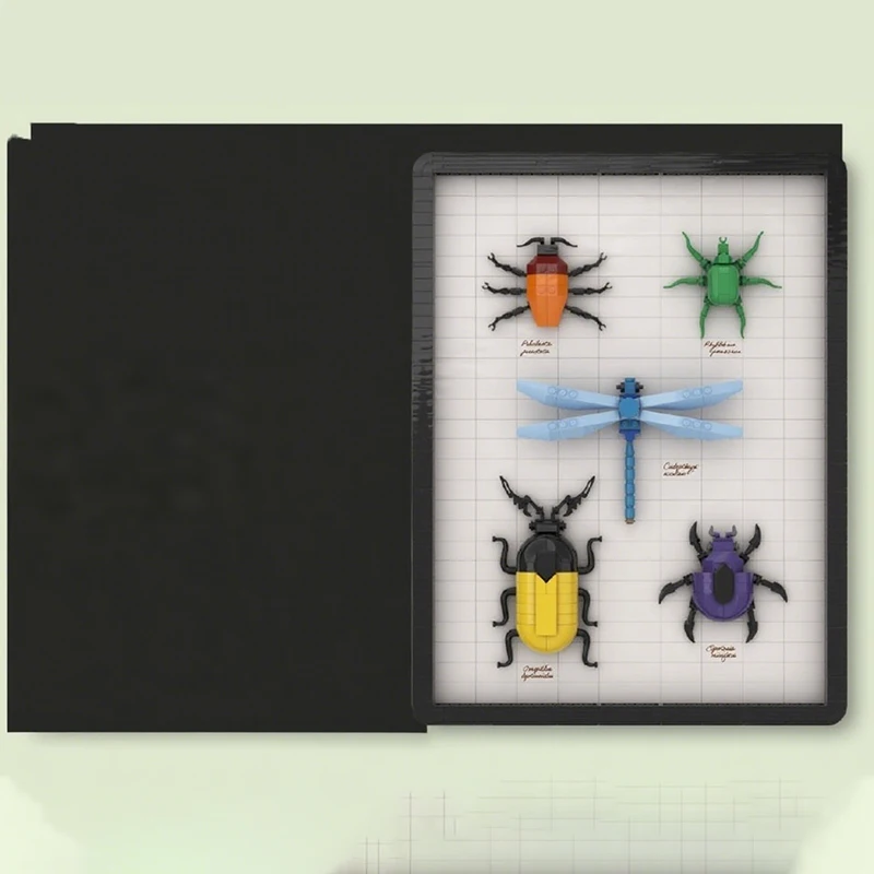 

791pcs MOC Insects Collection 1 Display Frame Building Blocks Christmas Gift Children's observation training