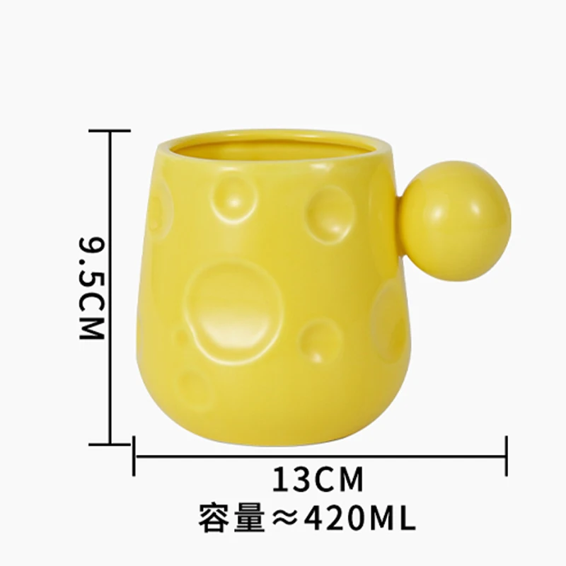 Bathroom Supplies Ceramic Mug Ceramic Cheese-shaped Toothbrush Cup Upscale Wash Cup Shelf Decoration Bathroom Accessories