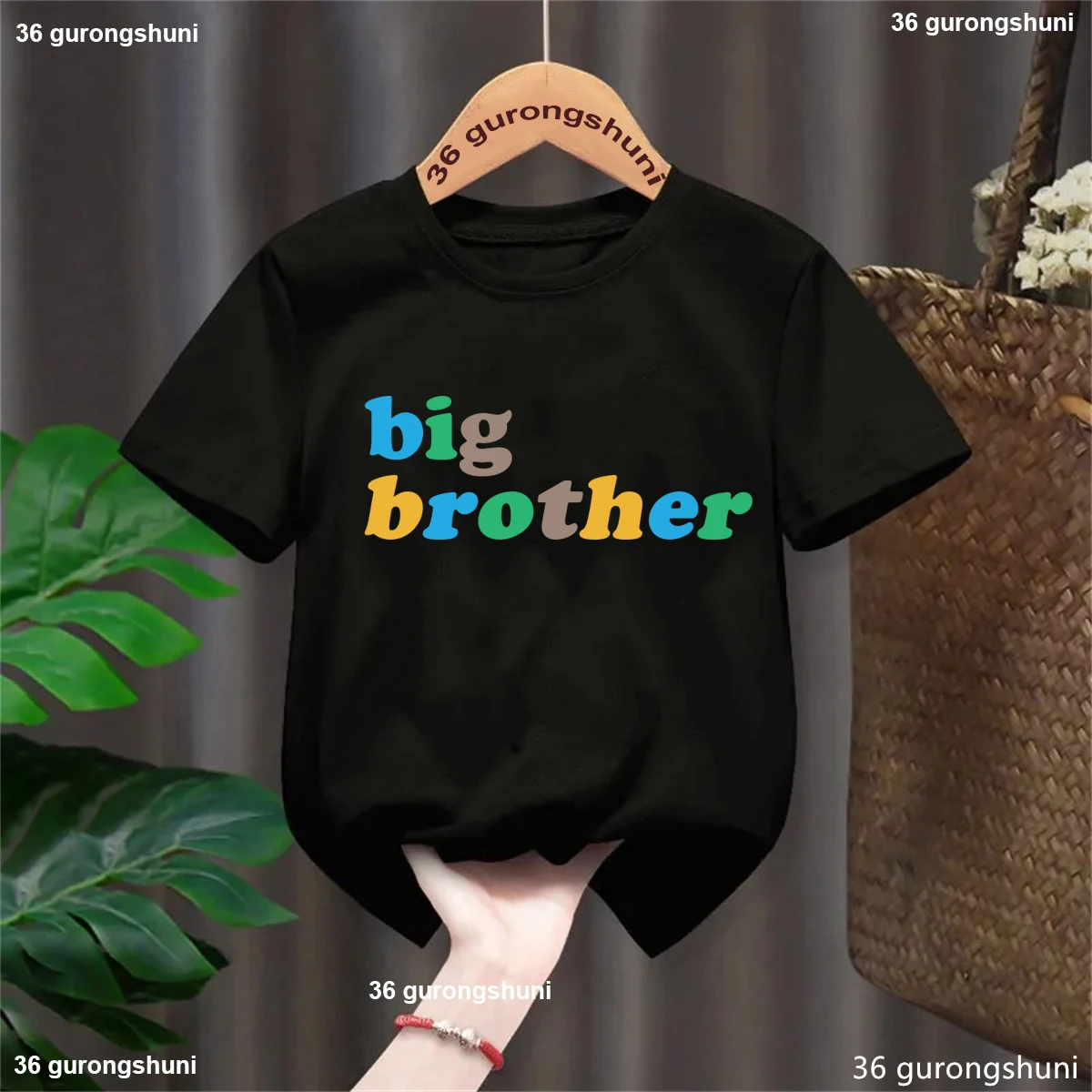 Big/Little Brother Letter Printed Family Matching T Shirt Girls Boys Funny Kids Clothes Summer Short Sleeve Shirt Cool Shirt