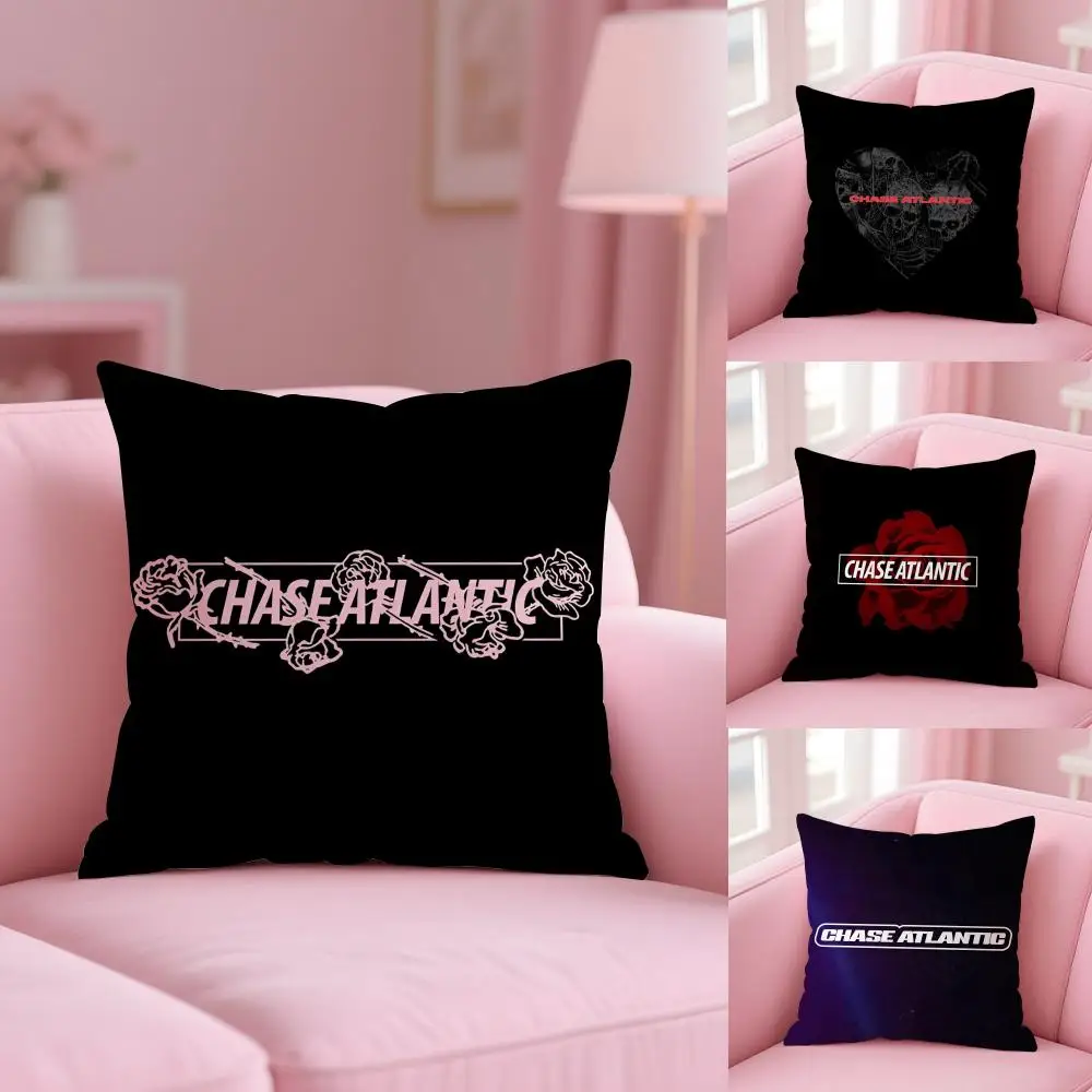 غطاء وسادة روك باند تشيس أتلانتيك من القماش القطيفة الناعم على الوجهين المطبوع أريكة شتاء دافئ هدية المنزل غطاء الوسادة
