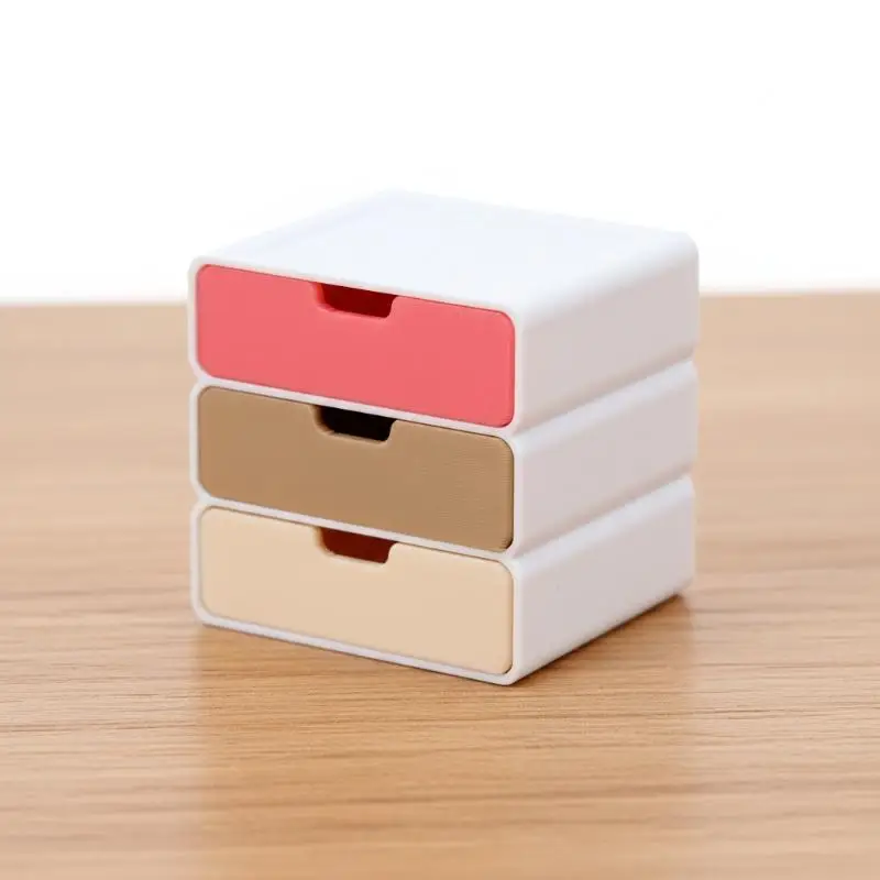 Mini Drawer Cabinet Ornament Dollhouse Miniature Bedside Table Model Decoration 1/12 Dollhouse Scene Furniture Accessories